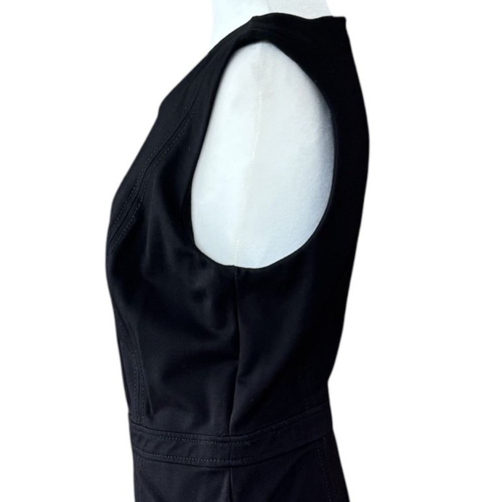 Talbots Black Cocktail Sheath Dress Womens 12 Sleeveless Classic Timeless Office - Picture 6 of 11
